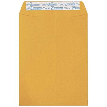 Mead Letter Size Mailing Envelopes, Press-It Seal-It Self Adhesive Closure, All-Purpose 24-lb Paper, 9″ X 12″, Brown Kraft Material, 25/Pack (76086) | The Storepaperoomates Retail Market - Fast Affordable Shopping