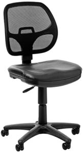 Work Smart EM2910V Mesh Screen Back Task Chair with Vinyl Seat, 225 lbs