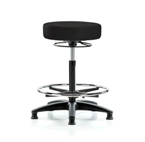 Perch 360 Degree Stationary Height Adjustable Massage Therapy Swivel Stool | Counter Height with Footring 300-Pound Weight Capacity | 12 Year Warranty (Black Vinyl)