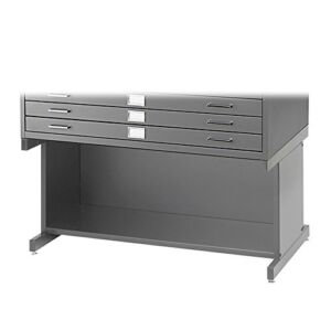 Safco Products 4975GR Flat File High Base for 5-Drawer 4994GRR Flat File, Sold Separately, Gray