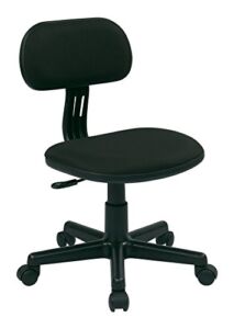 OSP Home Furnishings One Touch Pneumatic Seat Height Adjustment Task Chair, Black