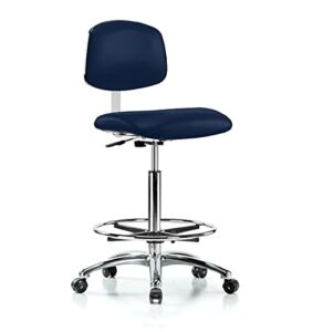 PERCH Electro-static Dissipating (ESD) Cleanroom Chair with Footring, Counter Height