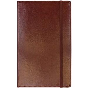 C.R. Gibson MJ5-4792 Brown Bonded Leather Notebook with 240 Ruled Pages, 5″ W x 8.25″ H