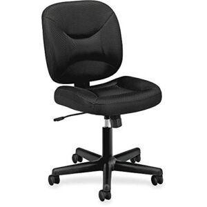 HON ValuTask Low Back Task Chair – Mesh Computer Chair for Office Desk, Black (HVL210)