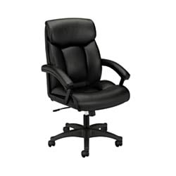 HON Leather Executive Chair – High-Back Computer Chair for Office Desk, Black (VL151)