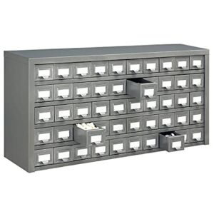 50 Drawer Cabinet, Steel, 36x9x17-3/4