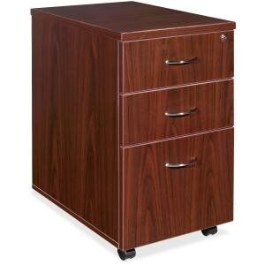 Lorell Mobile Pedestal, Box/Box/File, 16 by 22 by 28-1/4-Inch, Mahogany