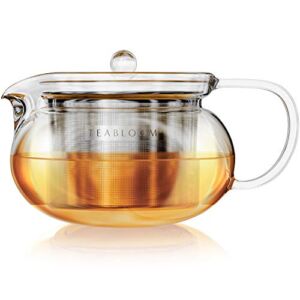 Teabloom Kyoto 2-in-1 Tea Kettle and Tea Maker – Glass Teapot with Removable Loose Tea Infuser – Tea Connoisseur’s Choice