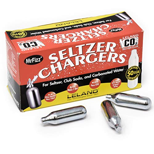 100 Leland (LE10 CO2) CO2 Soda Chargers – 8 Gram C02 Seltzer Water Cartridges For Use With Hamilton Beach Fizzini, and all 1Liter / Quart Soda Siphons | The Storepaperoomates Retail Market - Fast Affordable Shopping