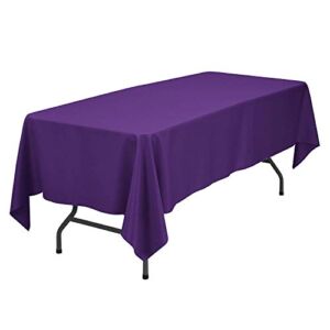 YLZYAA Rectangle Tablecloth – 60 x 102 Inch – Purple Rectangular Table Cloth for 6 Foot Table in Washable Polyester – Great for Buffet Table, Parties, Holiday Dinner, Wedding & More