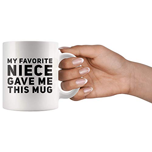My Favorite Niece Gave Me This Mug Funny Gifts For Aunts And Uncle Birthday Celebration Worlds Best Aunt Appreciation Coffee Mug 11 oz | The Storepaperoomates Retail Market - Fast Affordable Shopping