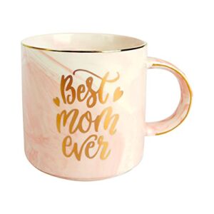 blue basket Mugs for Mom Mugs for Super and Best Moms Durable Pink Ceramic Marble Coffee Tea Mug 11oz Perfect Present for Mother Wife, Daughter Sister Aunt Microwave Dishwasher Safe