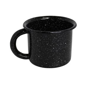 Mirro 12oz Traditional Vintage Black Speckled Enamel on Steel Mug, (MIR-10711)
