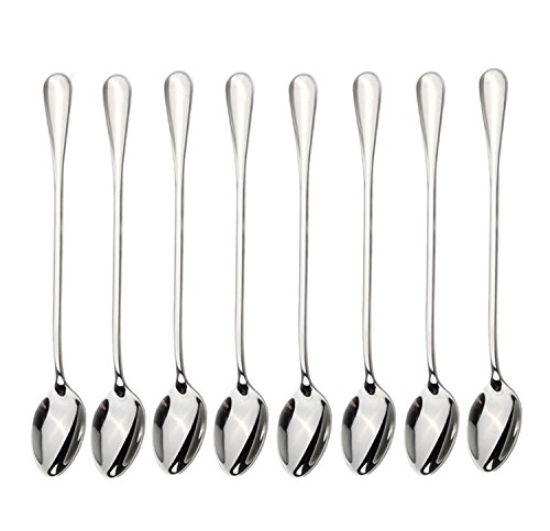 dhrbsx Long-Handled ice Tea Spoon, Cocktail stir Spoons, Stainless Steel Coffee Spoons, ice Cream Scoop Set of 8 | The Storepaperoomates Retail Market - Fast Affordable Shopping