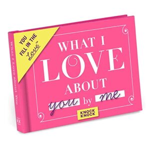 Knock Knock What I Love about You Book Fill in the Love Fill-in-the-Blank Book Gift Journal, 4.5 x 3.25-Inches