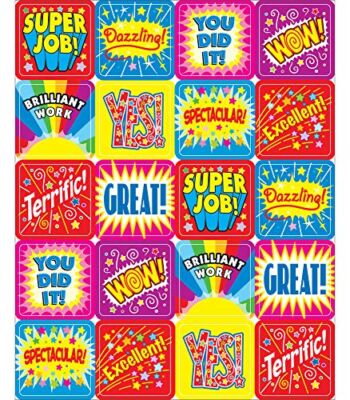 Carson Dellosa Inspirational Stickers—6 Sheets of Colorful Motivational Stickers for Homework, Tests, Assignments, Reward Stickers for Classroom or Homeschool (120 pc) | The Storepaperoomates Retail Market - Fast Affordable Shopping