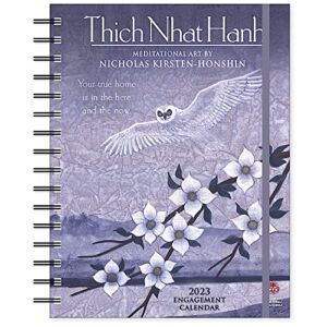 Thich Nhat Hanh 2023 Weekly Planner Engagement Datebook | 12-Month (Jan 2023 – Dec 2023) | Hardcover, Wire-O Binding, Elastic Band Closure, Inner Pocket, Tabs