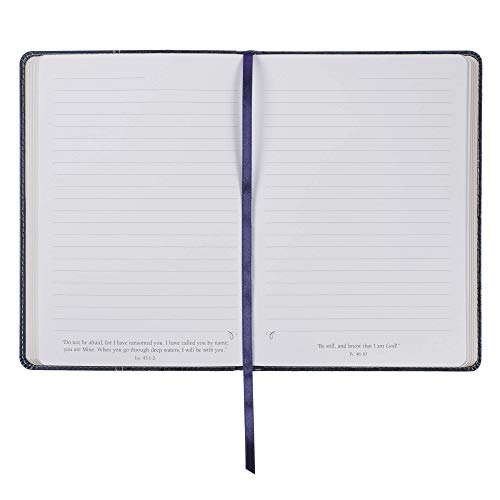 Christian Art Gifts Navy Faux Leather Journal | Trust in the Lord Proverbs 3:5 Bible Verse | Flexcover Inspirational Notebook w/Ribbon and Lined Pages, 6 x 8.5 Inches | The Storepaperoomates Retail Market - Fast Affordable Shopping