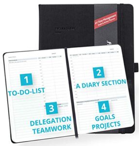 Action Day Yearly Planner 2023 – Dated Weekly Productivity Diary Calendar – Get More Work Done Faster – Hardcover, Bookmarks,Pen Loop,Pocket – 8″x11″