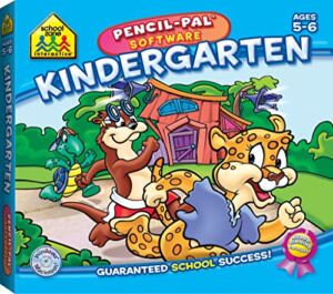 School Zone – Kindergarten Pencil-Pal Software – Ages 5 to 6, CD-Rom, Math, Reading, Letters, Numbers, Patterns, Puzzles, Sequencing, Rhyming, and More