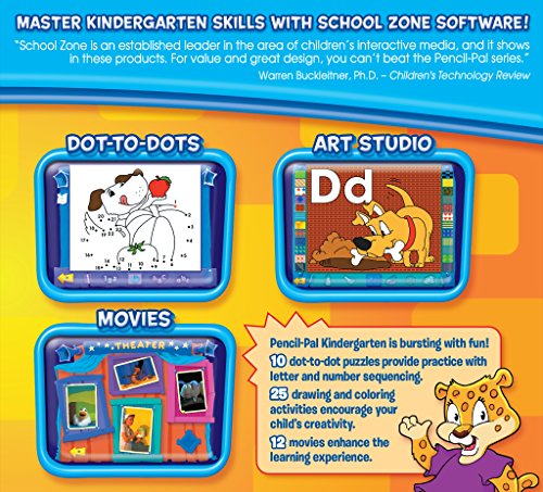 School Zone – Kindergarten Pencil-Pal Software – Ages 5 to 6, CD-Rom, Math, Reading, Letters, Numbers, Patterns, Puzzles, Sequencing, Rhyming, and More | The Storepaperoomates Retail Market - Fast Affordable Shopping