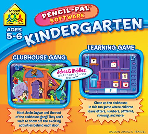 School Zone – Kindergarten Pencil-Pal Software – Ages 5 to 6, CD-Rom, Math, Reading, Letters, Numbers, Patterns, Puzzles, Sequencing, Rhyming, and More | The Storepaperoomates Retail Market - Fast Affordable Shopping
