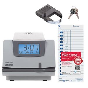 Pyramid™ 3500 Time Clock & Document Stamp, Gray/Charcoal