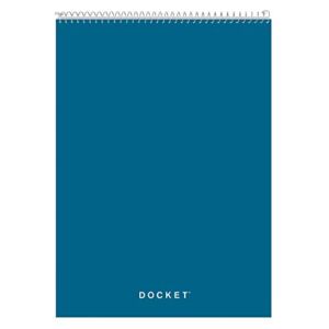TOPS Docket Wire-Bound Writing Pad, 8-1/2″ x 11-3/4″, Blue Heavy-Duty Cover, Extra-Strong Back, White Paper, Legal Rule, 70 Sheets (99614)