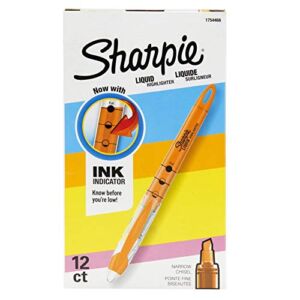 Sharpie Accent Accent Liquid Pen Style Highlighter, Chisel Tip, Fluorescent Orange, 12/Pack (1754466)