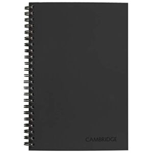 Cambridge Business Notebook, Legal Ruled, 5″ x 8″, Small, Wirebound, 80 Sheets, Black (06074)