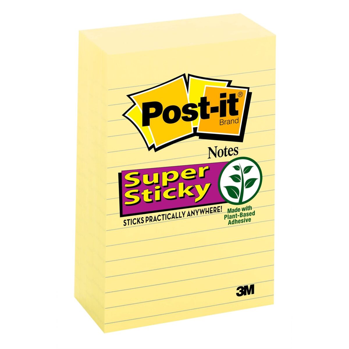 Post-it Super Sticky Notes, 4×6 in, 5 Pads, 2x the Sticking Power, Canary Yellow, Recyclable (660-5SSCY) | The Storepaperoomates Retail Market - Fast Affordable Shopping