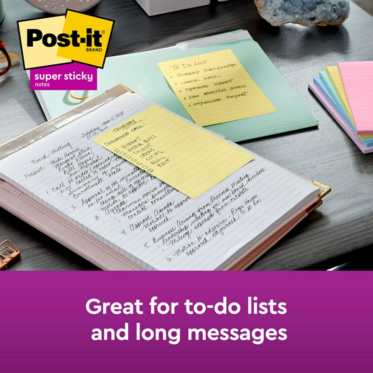 Post-it Super Sticky Notes, 4×6 in, 5 Pads, 2x the Sticking Power, Canary Yellow, Recyclable (660-5SSCY) | The Storepaperoomates Retail Market - Fast Affordable Shopping