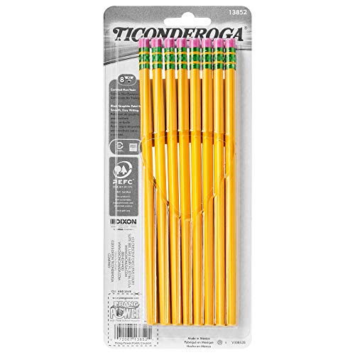 TICONDEROGA Tri-Write Triangular Pencils, Standard Size Wood-Cased #2 HB Soft, Yellow, 8-Pack (13852) | The Storepaperoomates Retail Market - Fast Affordable Shopping