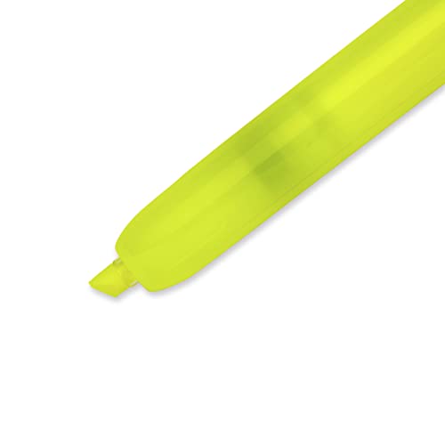 Sharpie Accent Retractable Highlighters, Chisel Tip, Fluorescent Yellow, Box of 12 | The Storepaperoomates Retail Market - Fast Affordable Shopping
