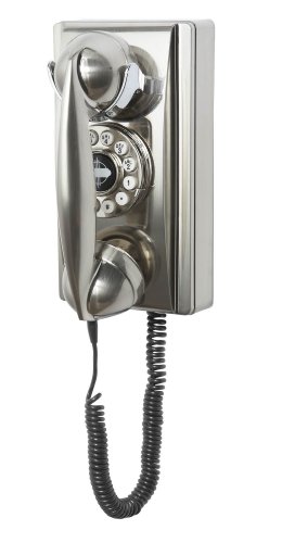 Crosley CR55-BC Wall Phone with Push Button Technology, Chrome | The Storepaperoomates Retail Market - Fast Affordable Shopping
