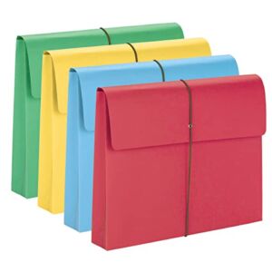 Smead Colored Expanding File Wallet with Flap and Cord Closure, 2″ Expansion, Letter Size, Assorted Colors, 50 per Box (77251)