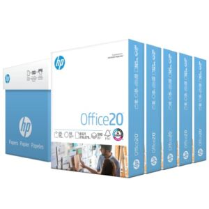 HP Printer Paper | 8.5 x 11 Paper | Office 20 lb | 5 Ream – 2,500 Sheets | 92 Bright | Made in USA – FSC Certified | 172160C