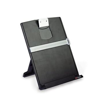 3M Desktop Document Holder Copy Holder, Adjustable Clip Holds Portrait and Landscape Documents for Easy Viewing, Bottom Ledge Has Lip to Keep up to 150 Sheets Securely in Place, Black (DH340MB) | The Storepaperoomates Retail Market - Fast Affordable Shopping