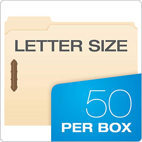 Pendaflex Fastener Folders, 2 Fasteners, Letter Size, Manila, 1/3 Cut Tabs, in Left, Right, Center Positions, 50 Per Box (FM213) | The Storepaperoomates Retail Market - Fast Affordable Shopping