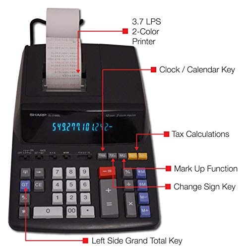 Sharp® EL-2196BL Printing Calculator, Black | The Storepaperoomates Retail Market - Fast Affordable Shopping