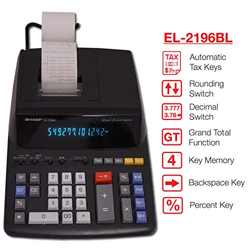 Sharp® EL-2196BL Printing Calculator, Black | The Storepaperoomates Retail Market - Fast Affordable Shopping