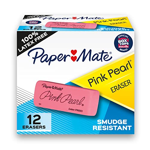 Paper Mate Erasers Pink Pearl Large Erasers, 12 Count | The Storepaperoomates Retail Market - Fast Affordable Shopping
