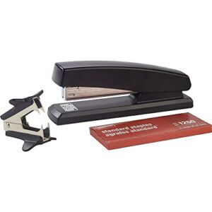 staples desktop stapler + claw staple remover + 1250 standard staples