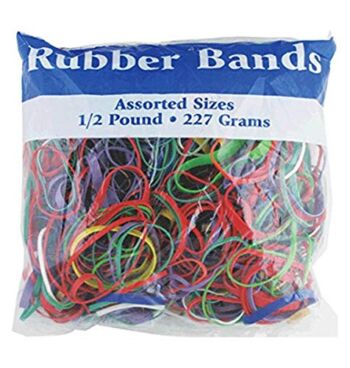BAZIC 465 Multicolor Rubber Bands for School, Home, or Office (Assorted Dimensions 227g/0.5 lbs) | The Storepaperoomates Retail Market - Fast Affordable Shopping