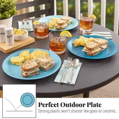 US Acrylic Everest Ultra-Durable Plastic 10 inch Dinner Plates in Blue Sky | set of 6 Reusable, BPA-Free, Made in the USA, Dishwasher Safe Dinnerware | The Storepaperoomates Retail Market - Fast Affordable Shopping