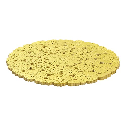 Juvale 60 Pack Medallion Gold Doilies 12 inch Round, Disposable Placemats for Party Table Decorations | The Storepaperoomates Retail Market - Fast Affordable Shopping
