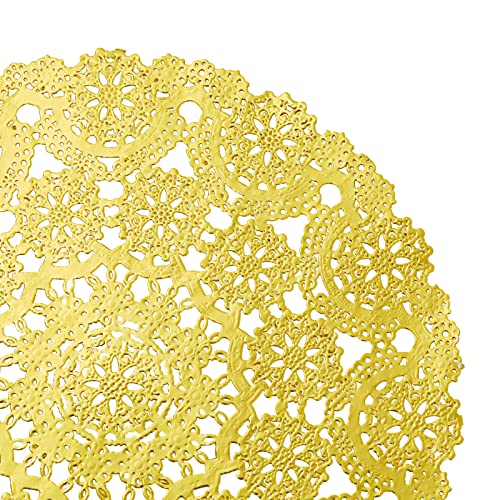 Juvale 60 Pack Medallion Gold Doilies 12 inch Round, Disposable Placemats for Party Table Decorations | The Storepaperoomates Retail Market - Fast Affordable Shopping