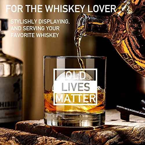 Vivimee Old Lives Matter Beer Glasses & Whiskey Scotch Glasses, Funny Retirement or Birthday Gifts for Dad, Grandpa, Old Man, or Senior Citizen, Gift for Men, Gag Gifts for Men, Mens Gifts | The Storepaperoomates Retail Market - Fast Affordable Shopping