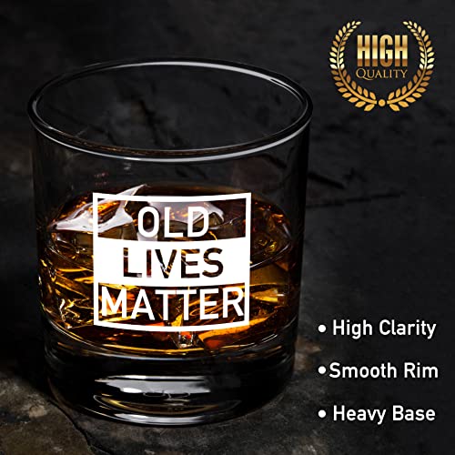 Vivimee Old Lives Matter Beer Glasses & Whiskey Scotch Glasses, Funny Retirement or Birthday Gifts for Dad, Grandpa, Old Man, or Senior Citizen, Gift for Men, Gag Gifts for Men, Mens Gifts | The Storepaperoomates Retail Market - Fast Affordable Shopping
