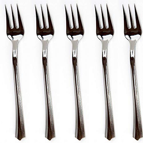 200 Mini Plastic Tasting Forks for Appetizer – 4.2” Inches Reflection Stainless Steel Finished Silver Perfect Desserts Cocktail Cake Fruit Wedding Party Petite Premium Three Prong Disposable Fork | The Storepaperoomates Retail Market - Fast Affordable Shopping